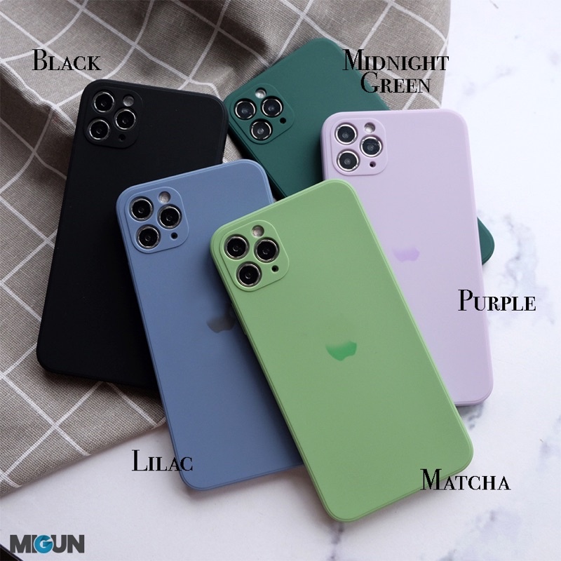 Softcase Fullcover Quare Edge Matte iPhone Dengan Bahan Silicon