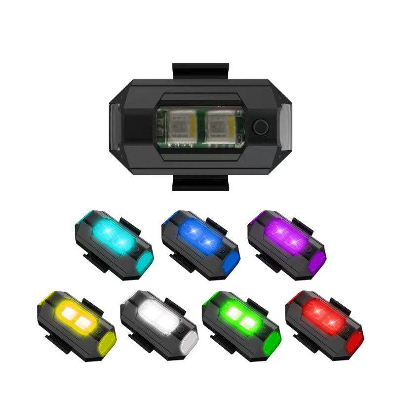 Lampu Peringatan LED Kedip Sepeda Motor Mobil USB Model Pesawat — 3