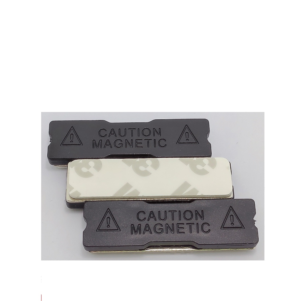 Nametag Magnet Caution Grade Super dengan Plat Besi Anti Karat — 4
