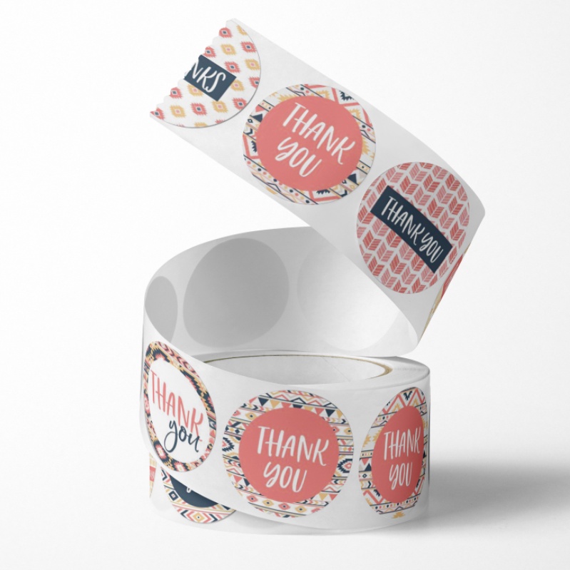 Sticker Thankyou Label Segel Order Packing Motif Karakter 1Roll — 4