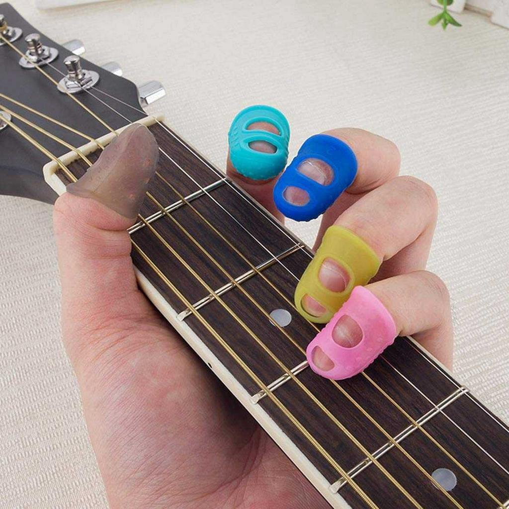 Pelindung Jari Alat Bantu Bermain Gitar untuk Pemula 5pcs