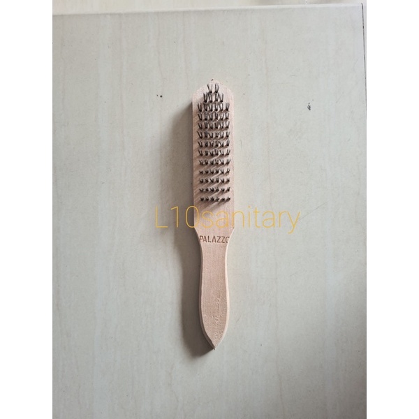 Sikat Baja Kawat 6 Baris Wire Brush Dengan Gagang Kayu