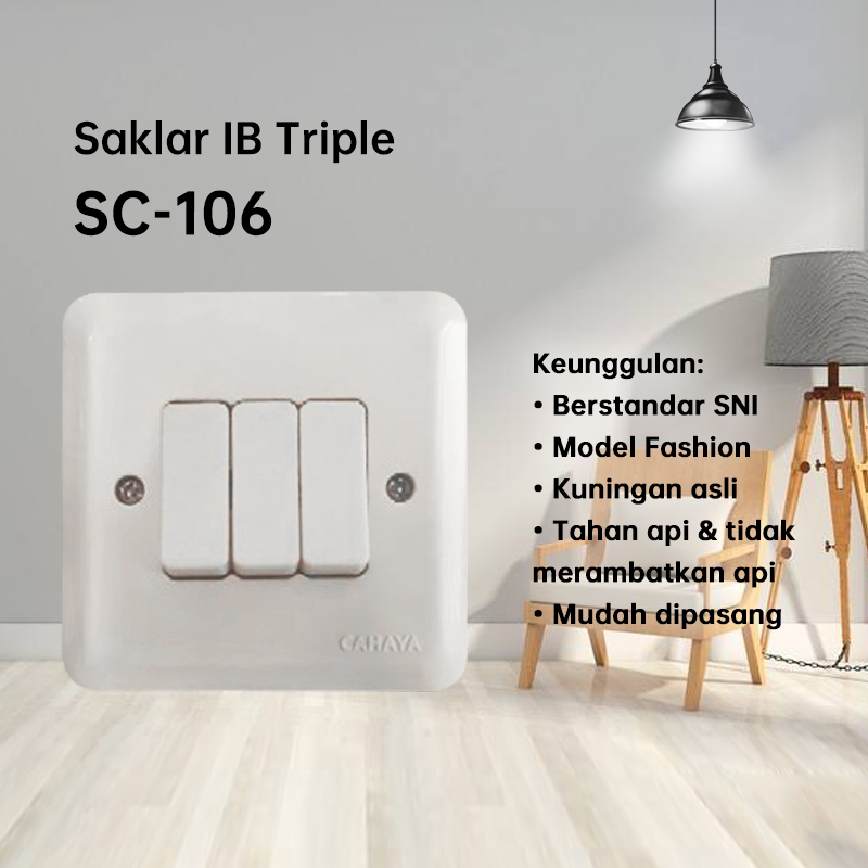 Saklar IB Stop Kontak Sakelar Tanam Indoor Standar SNI — 5