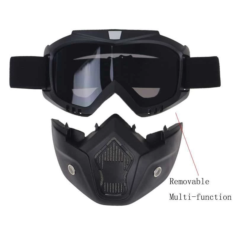 Kacamata Google Full Face Helm Masker Motor Paintball Airsoft Trail — 2