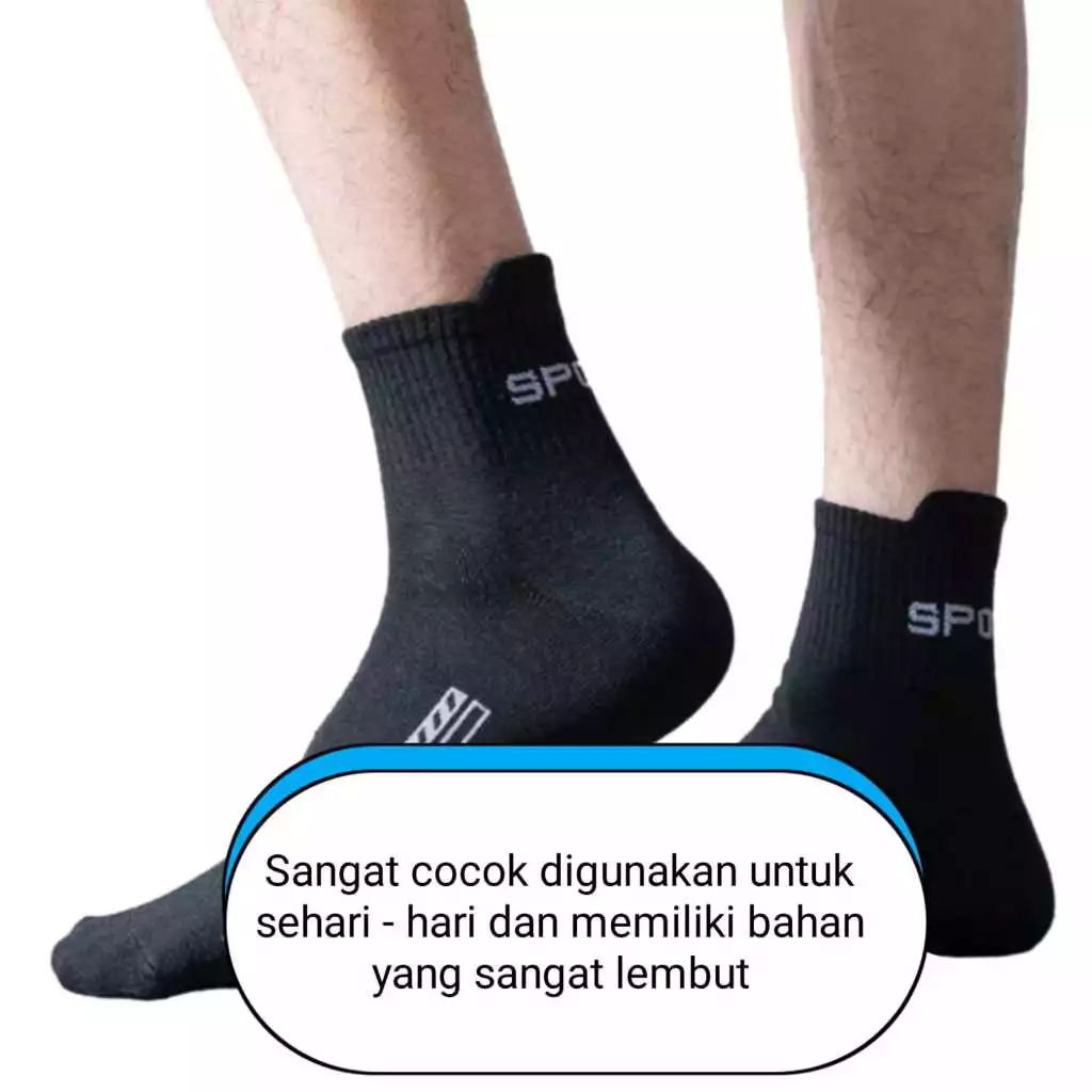 Kaos Kaki Olahraga Pendek 3/4 Sport Stylish Unik Pria Wanita Unisex — 6
