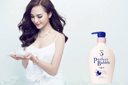 c406ab54 sua rua mat senka - Sữa tắm Senka Perfect Bubble for Body 500ml - Hương hoa hồng và đinh hương