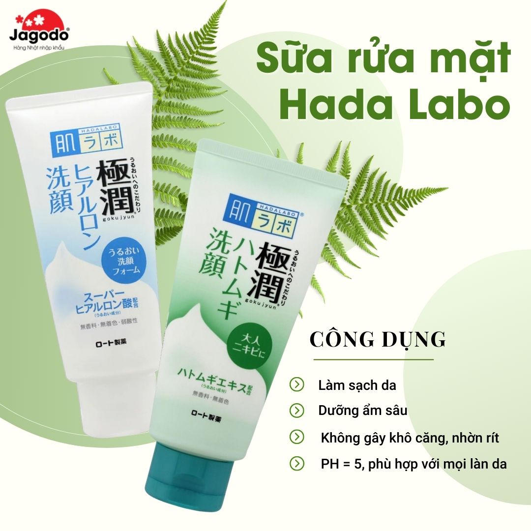 Sữa rửa mặt Hada Labo Gokujyun 100g