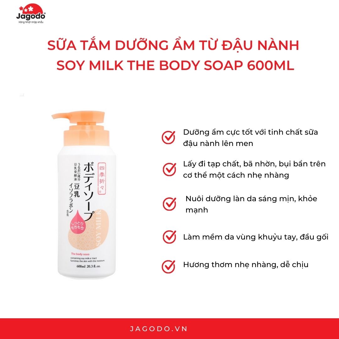 Sữa tắm dưỡng ẩm từ đậu nành Soy Milk The Body Soap