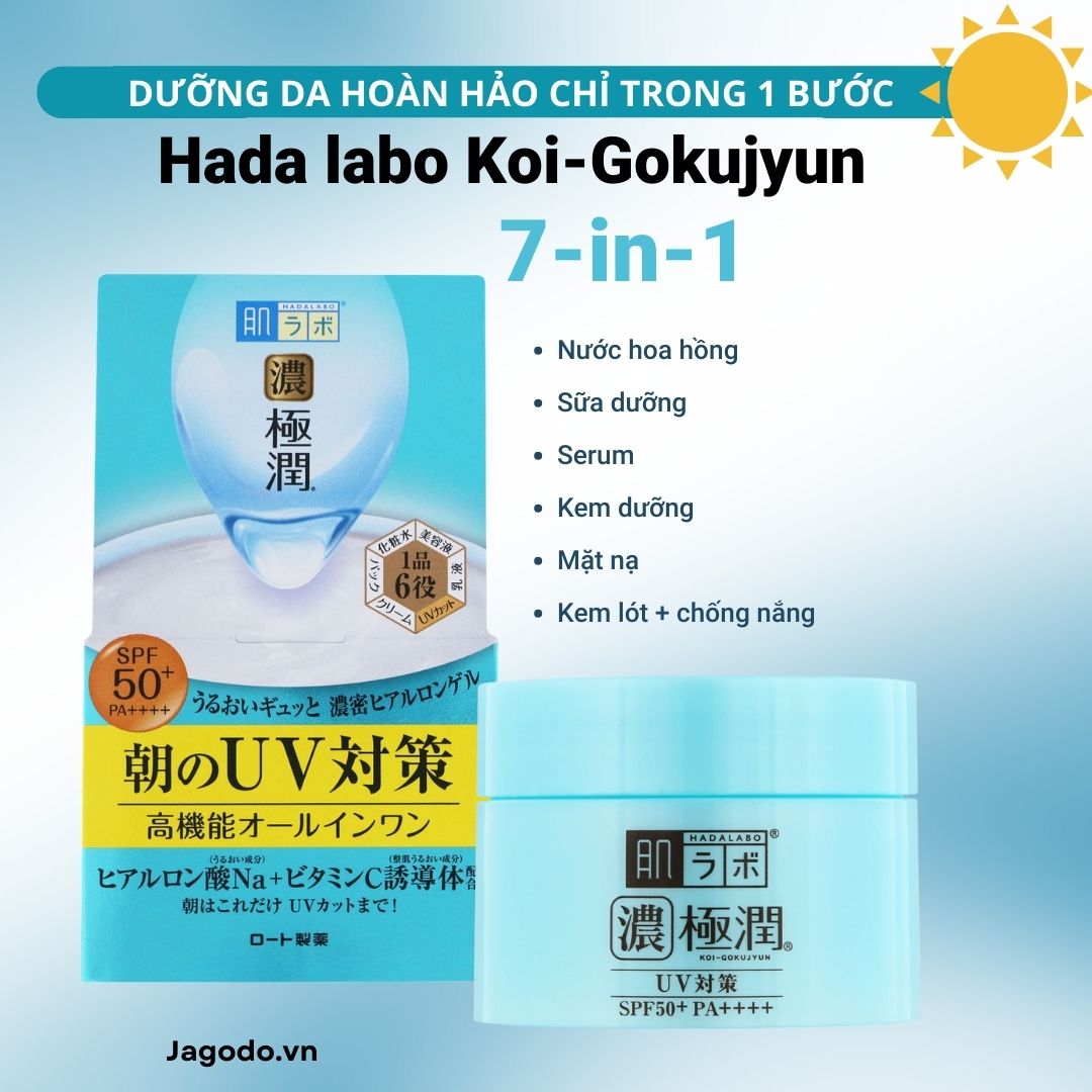 Kem dưỡng ngày Hada Labo Koi-Gokujyun UV White Gel 