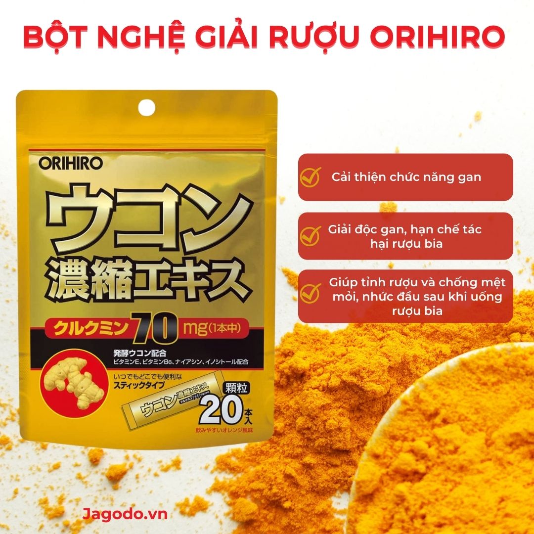 bột nghệ giải rượu Orihiro