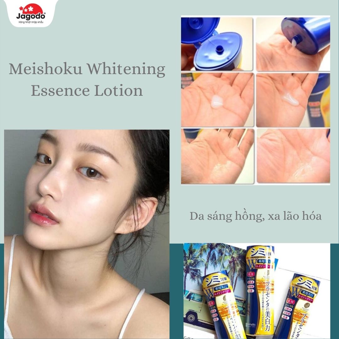Nước hoa hồng dưỡng trắng Meishoku Whitening Essence Lotion 190ml