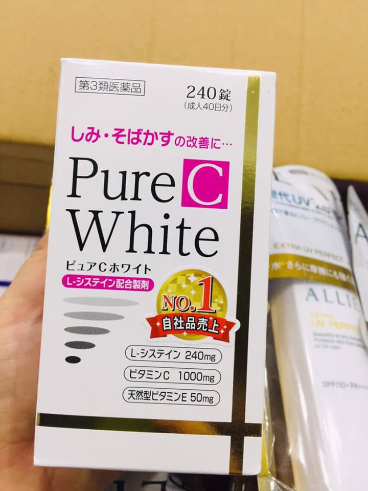 Viên uống trắng da Pure White C Nhật Bản 240 viên