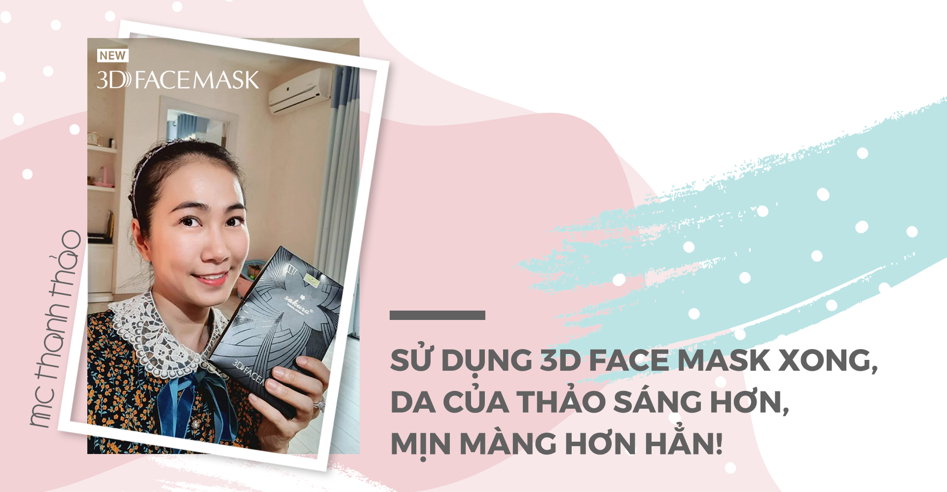5ae2ae69 thanh thao - Mặt nạ trắng da Sakura 3D Whitening Collagen Mask 5 miếng