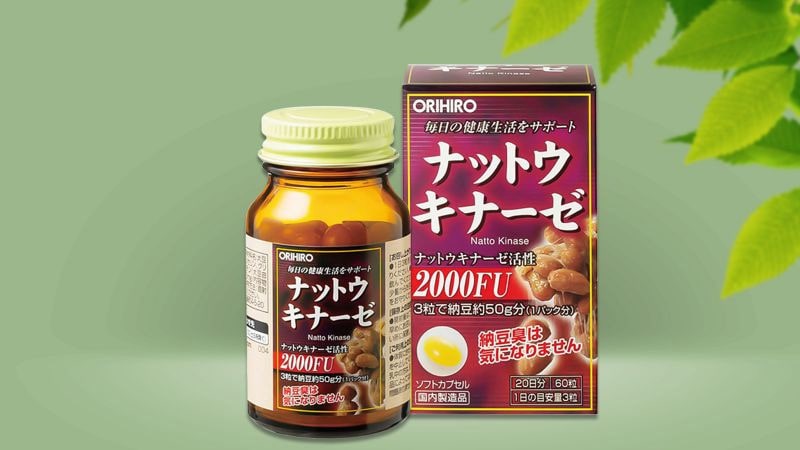 Viên uống hỗ trợ điều trị tai biến đột quỵ Orihiro Nattokinase 2000F 60 viên