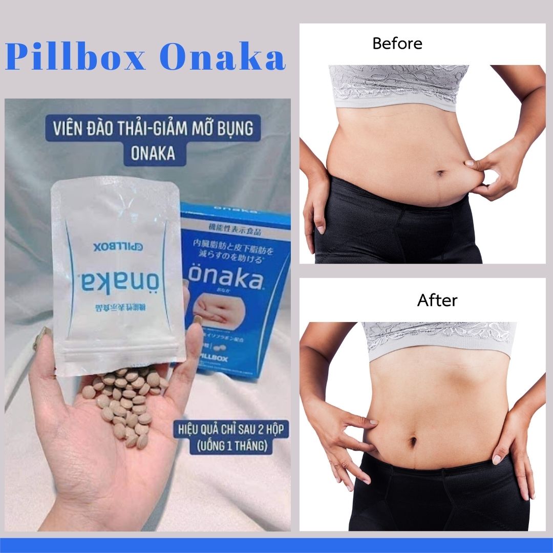 Viên uống giảm mỡ bụng Onaka Pillbox 60 viên