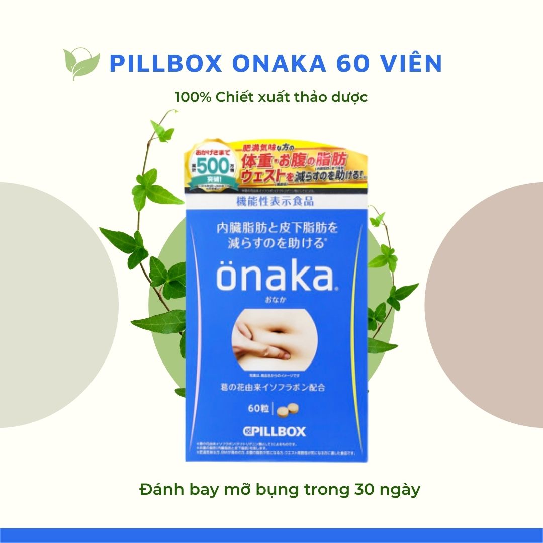 Viên uống giảm mỡ bụng Onaka Pillbox 60 viên