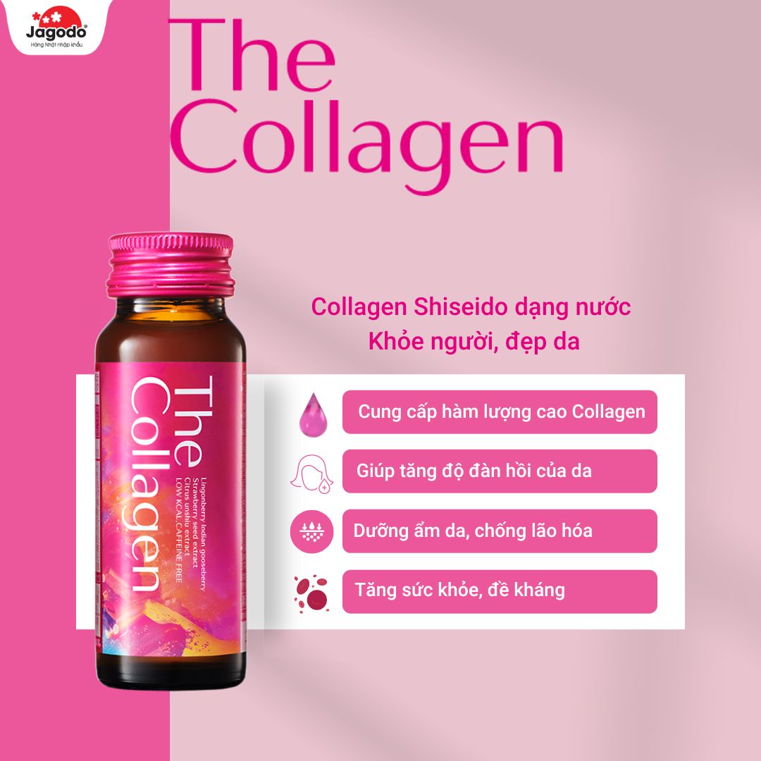 Nước uống đẹp da The Collagen Shiseido (Hộp 10 chai x 50ml)