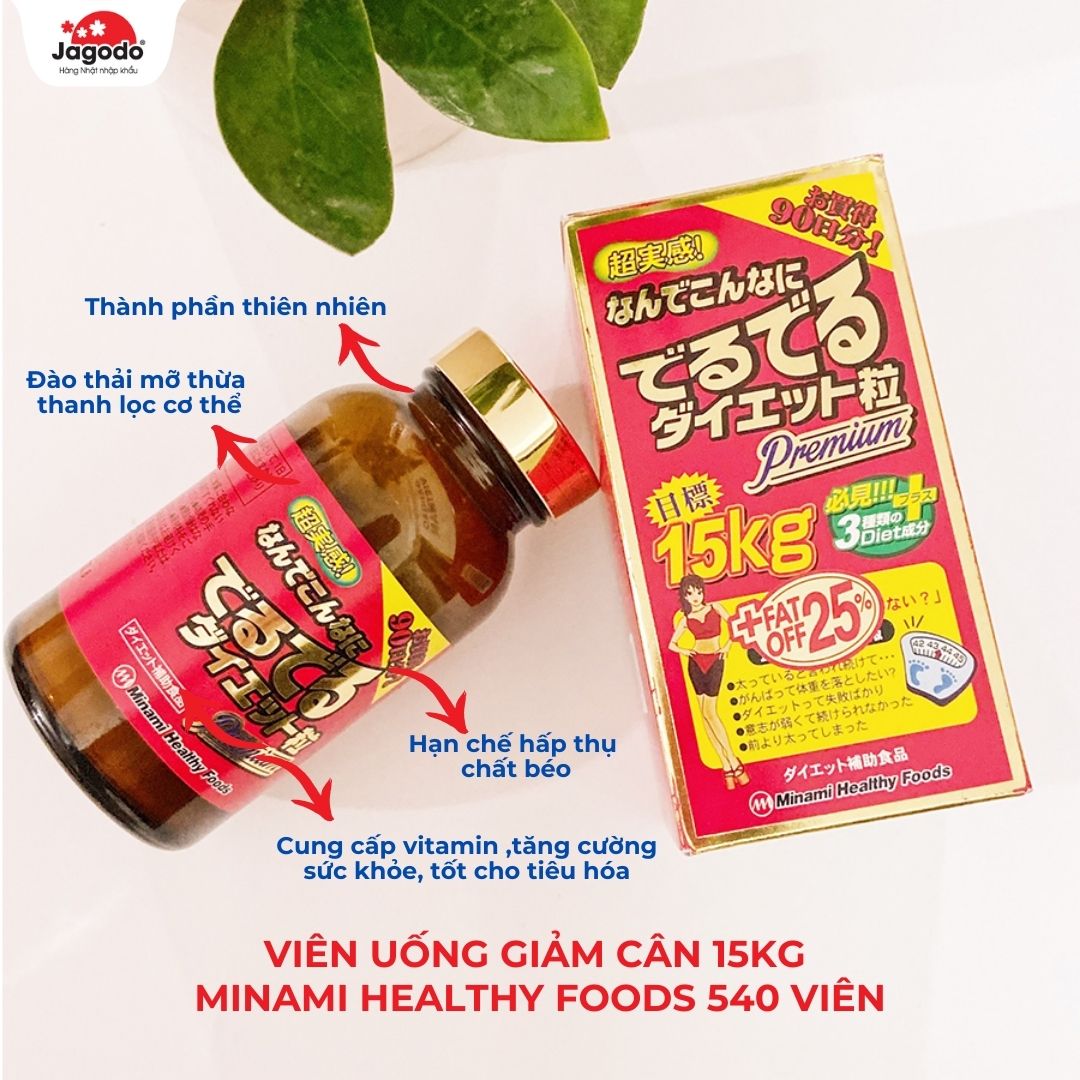 Viên uống giảm cân 15kg Minami Healthy Foods 540 viên