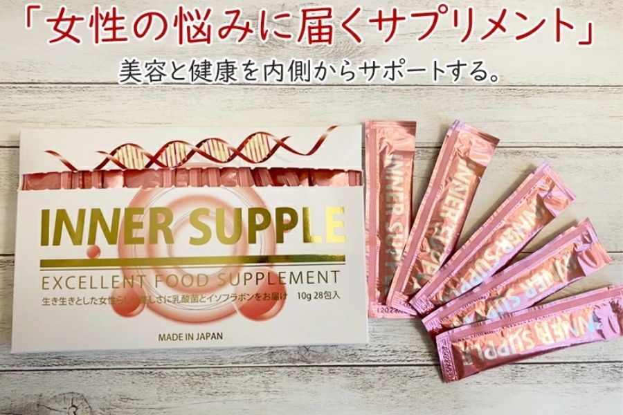 Nước uống tăng nội tiết tố Inner Supple Nhật Bản (Hộp 28 gói x 10g) 4 Nước uống tăng nội tiết tố Inner Supple