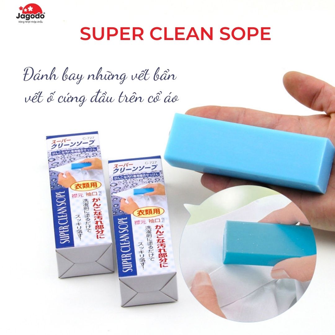 Xà phòng thanh tẩy trắng cổ áo Super Clean Sope 100g