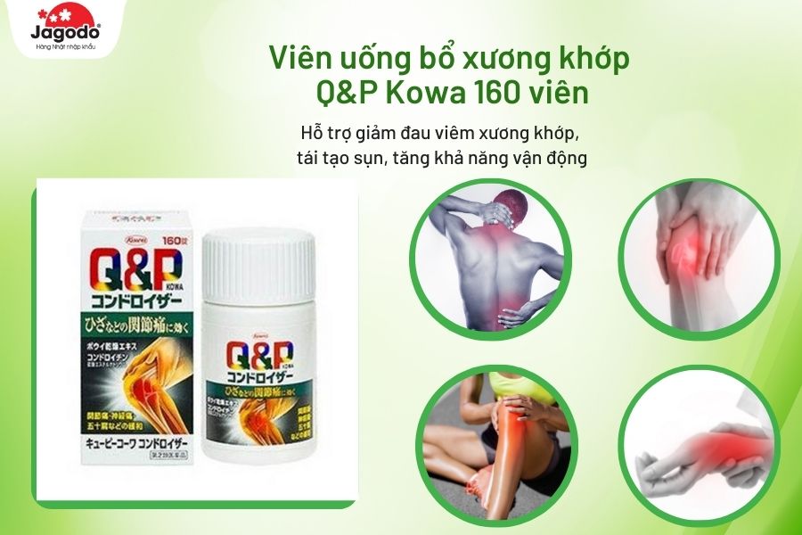 Viên uống bổ xương khớp Q&P Kowa 160 viên