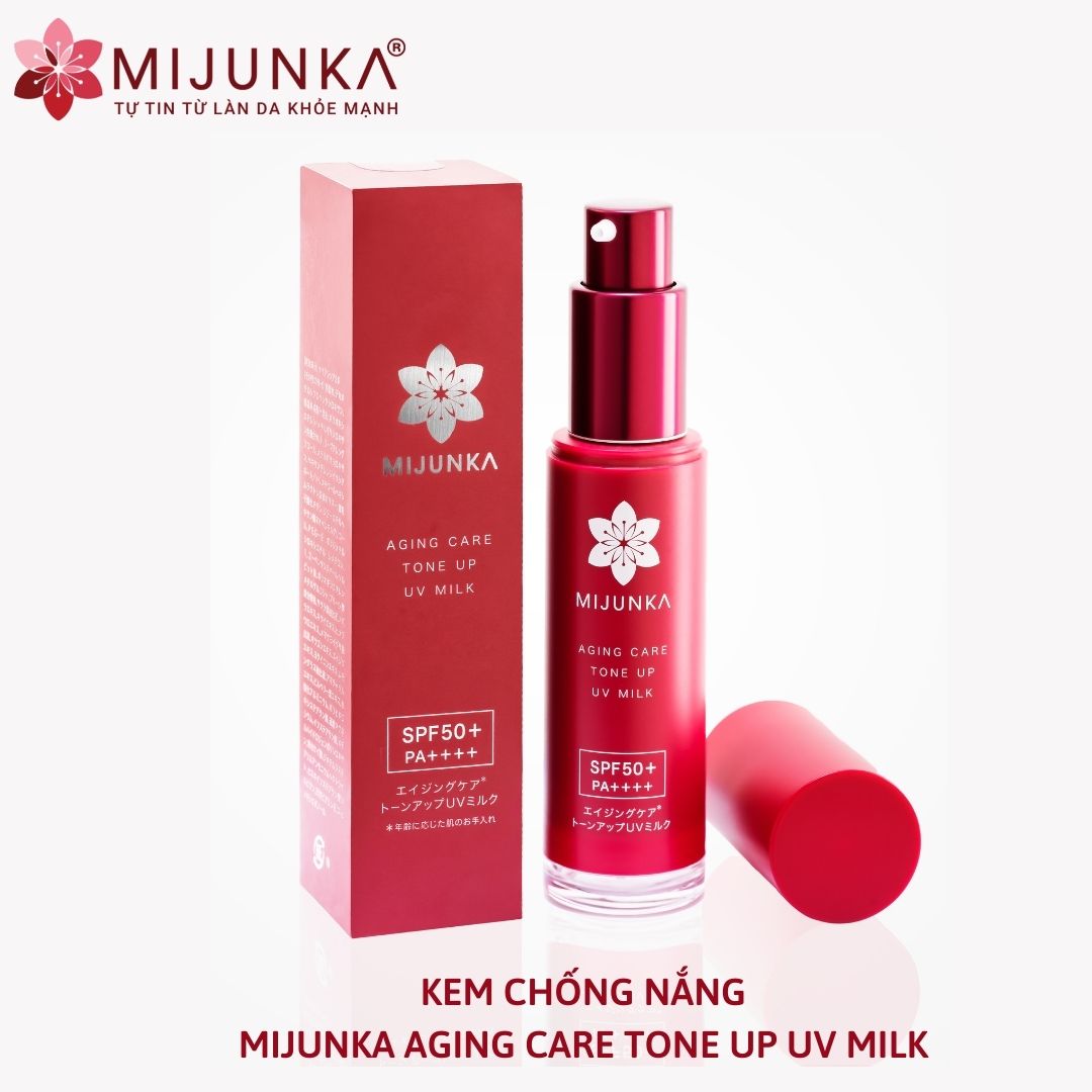 Kem chống nắng Mijunka Aging Care Toneup UV Milk 30ml