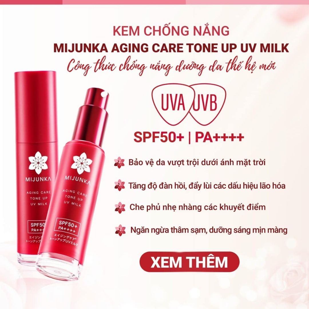 chống nắng Mijunka Aging Care Toneup UV 