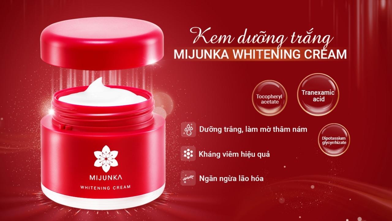 Kem dưỡng trắng da Mijunka Whitening Cream 50g 8 Kem dưỡng trắng da Mijunka Whitening Cream 50g