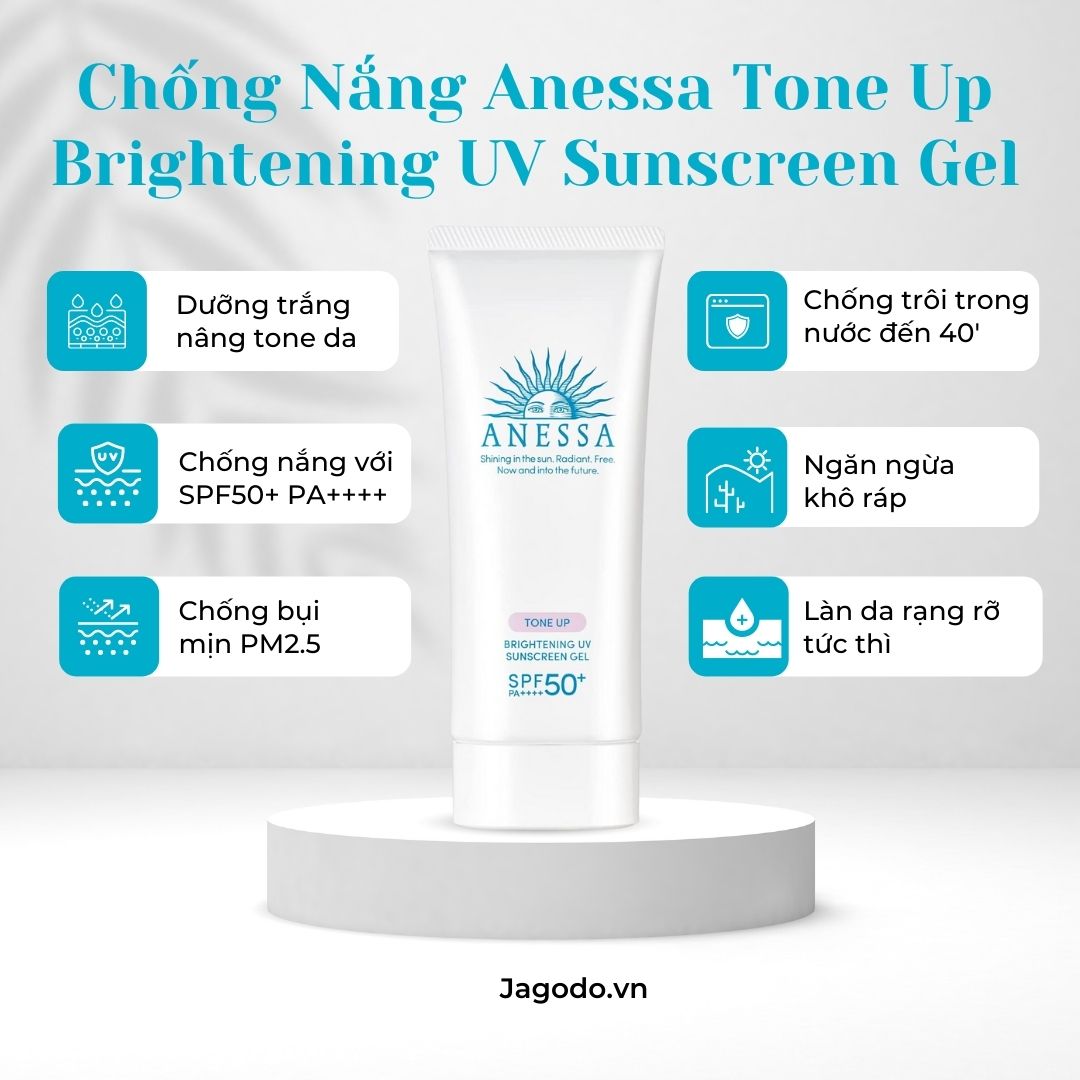 chống nắng Anessa Tone Up Brightening UV Sunscreen gel