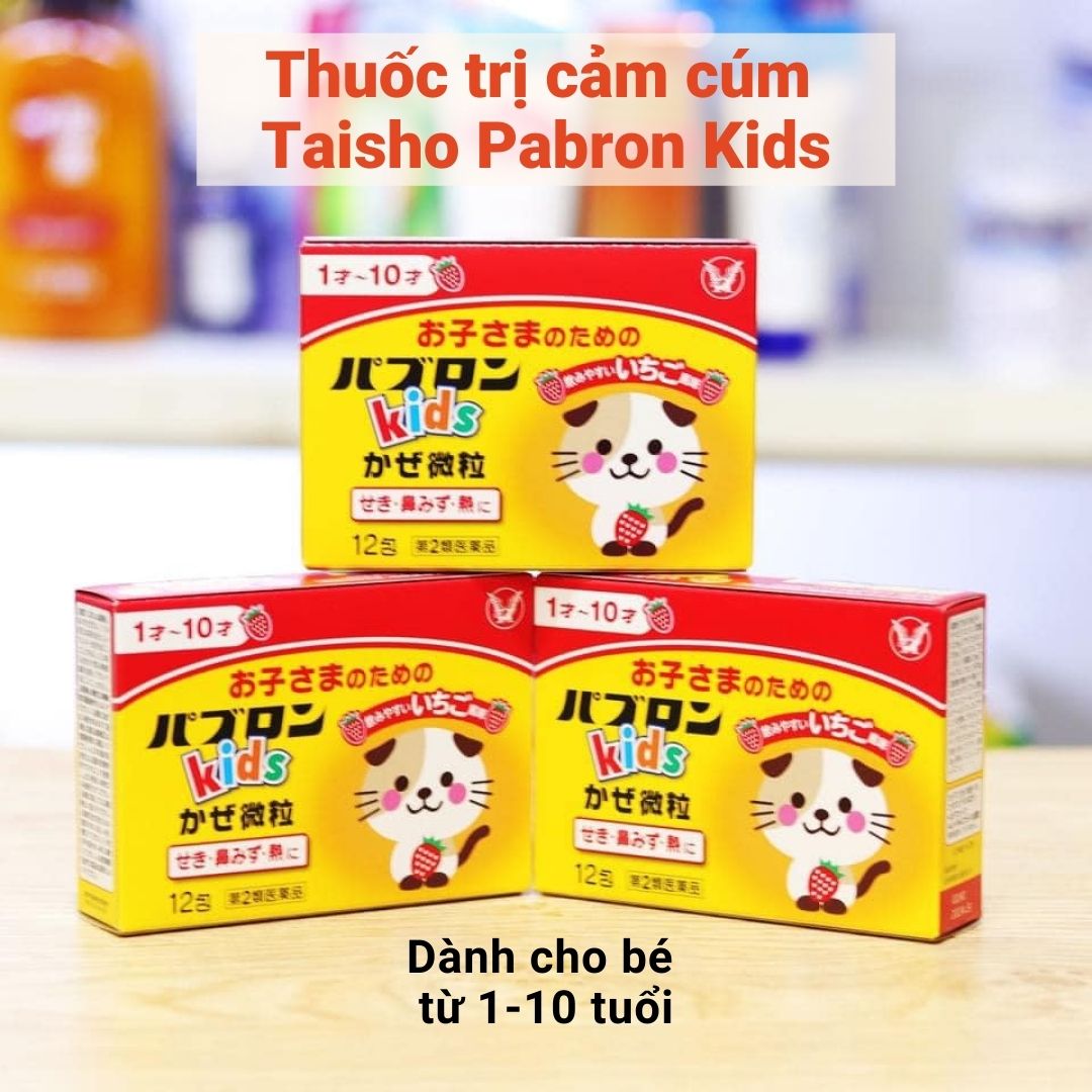 Thuốc trị cảm cúm Taisho Pabron Kids 