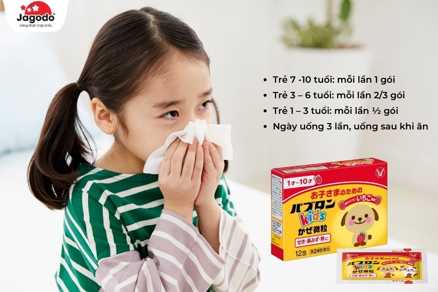 Thuốc trị cảm cúm Taisho Pabron Kids 