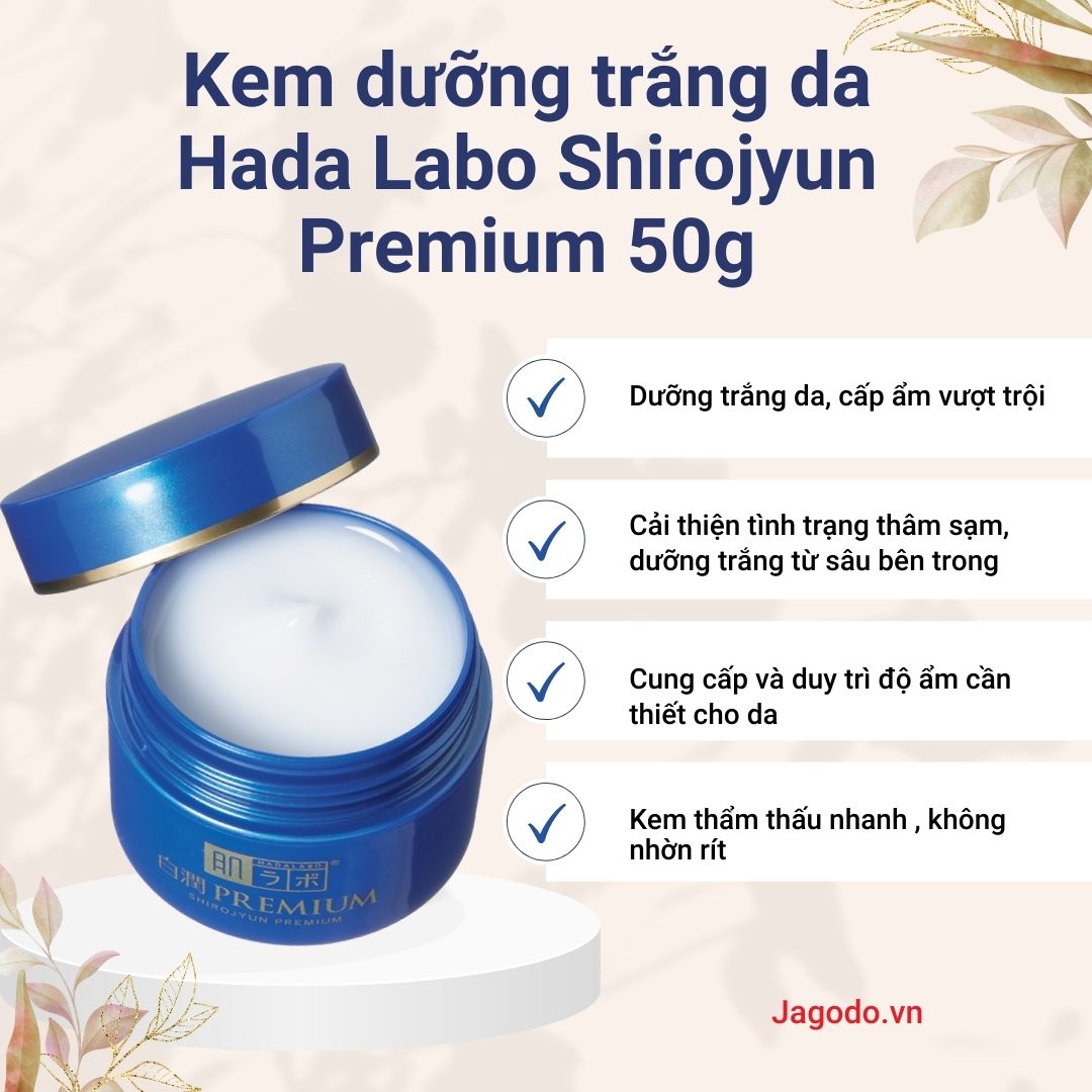 Kem dưỡng trắng da Hada Labo Shirojyun Premium