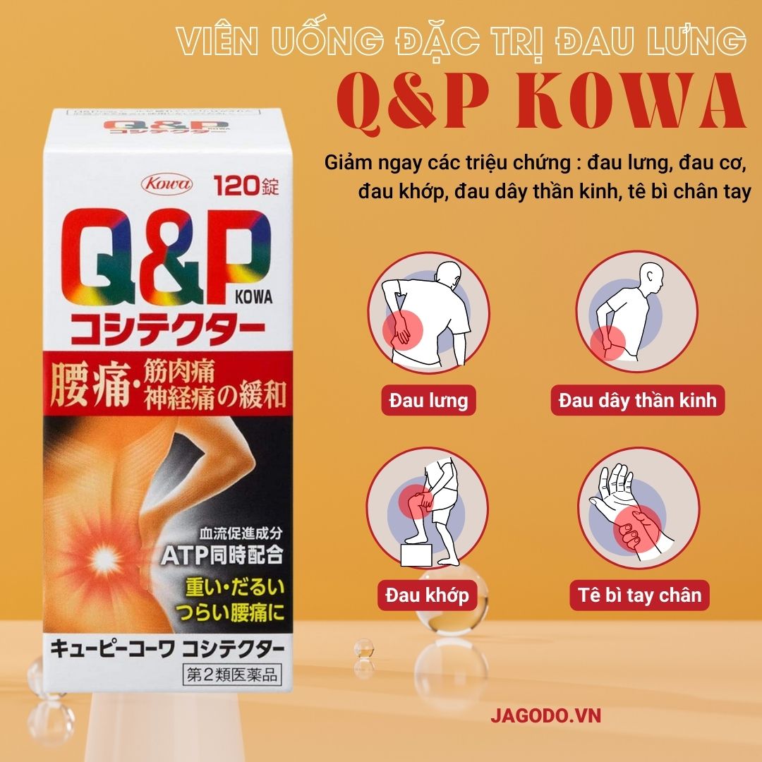 Viên uống đặc trị đau lưng Q&P Kowa 120 viên