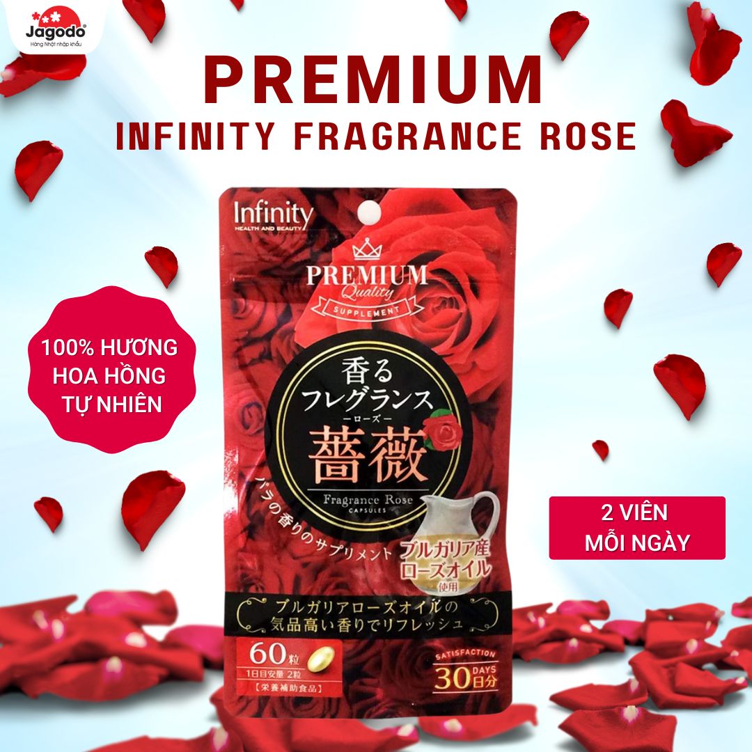 Viên uống thơm cơ thể Premium Infinity Fragrance Rose