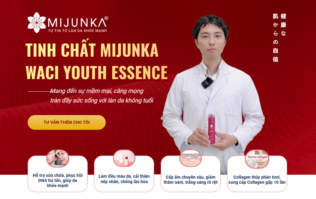 Tinh chất trẻ hóa da Mijunka Waci Youth Essence 50ml