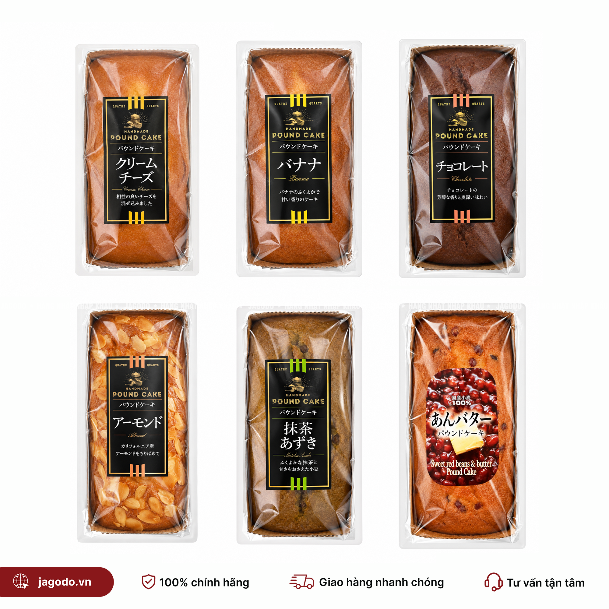 11a487ea b69d01dd - Bánh Bông Lan Pound Cake Quatre Quarts Nhật Bản Mềm Mịn Đủ Vị (Ổ Handmade Cao Cấp)