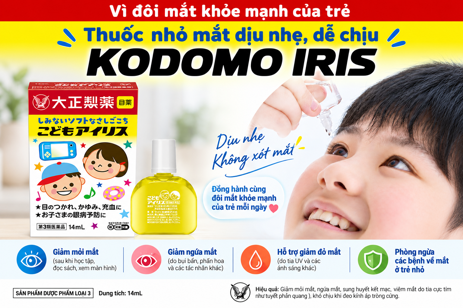e7740c59 iris 04 - Nhỏ Mắt Trẻ Em Taisho Iris Kodomo 14ml