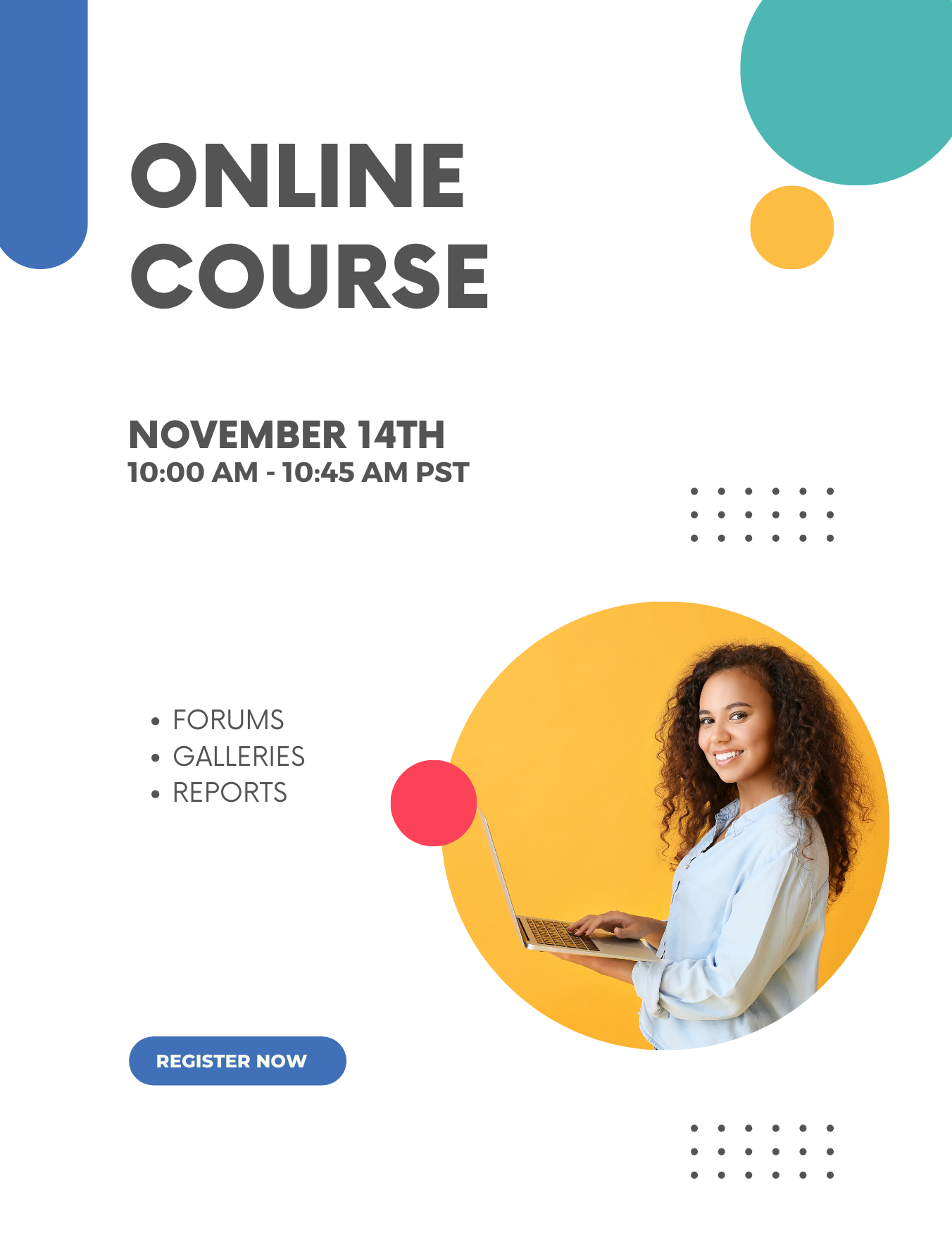 White Modern Online Course (Flyer)