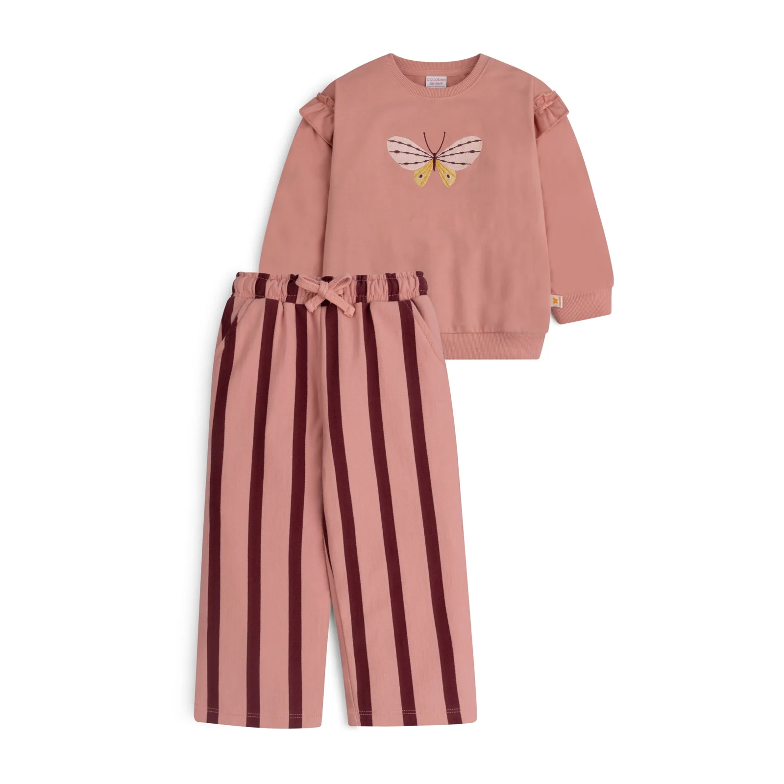 Pink Ruffle Stripe Co-ord