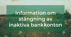 Stängning inaktiva konton