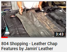 Leather Chaps w/Adjustable Lace Thigh #C1115L - Jamin Leather®