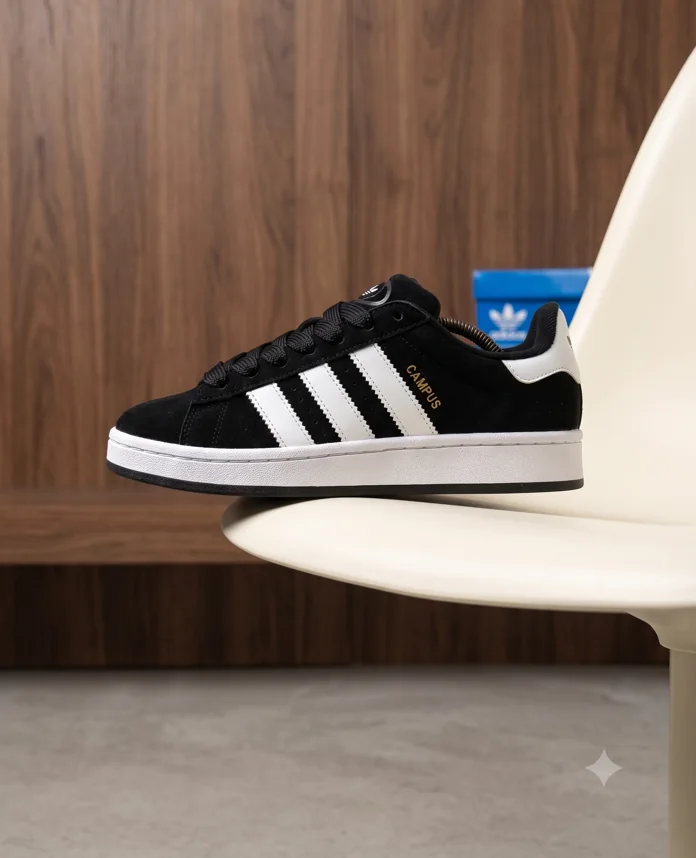 Adidas Campus Negro - Blanco
