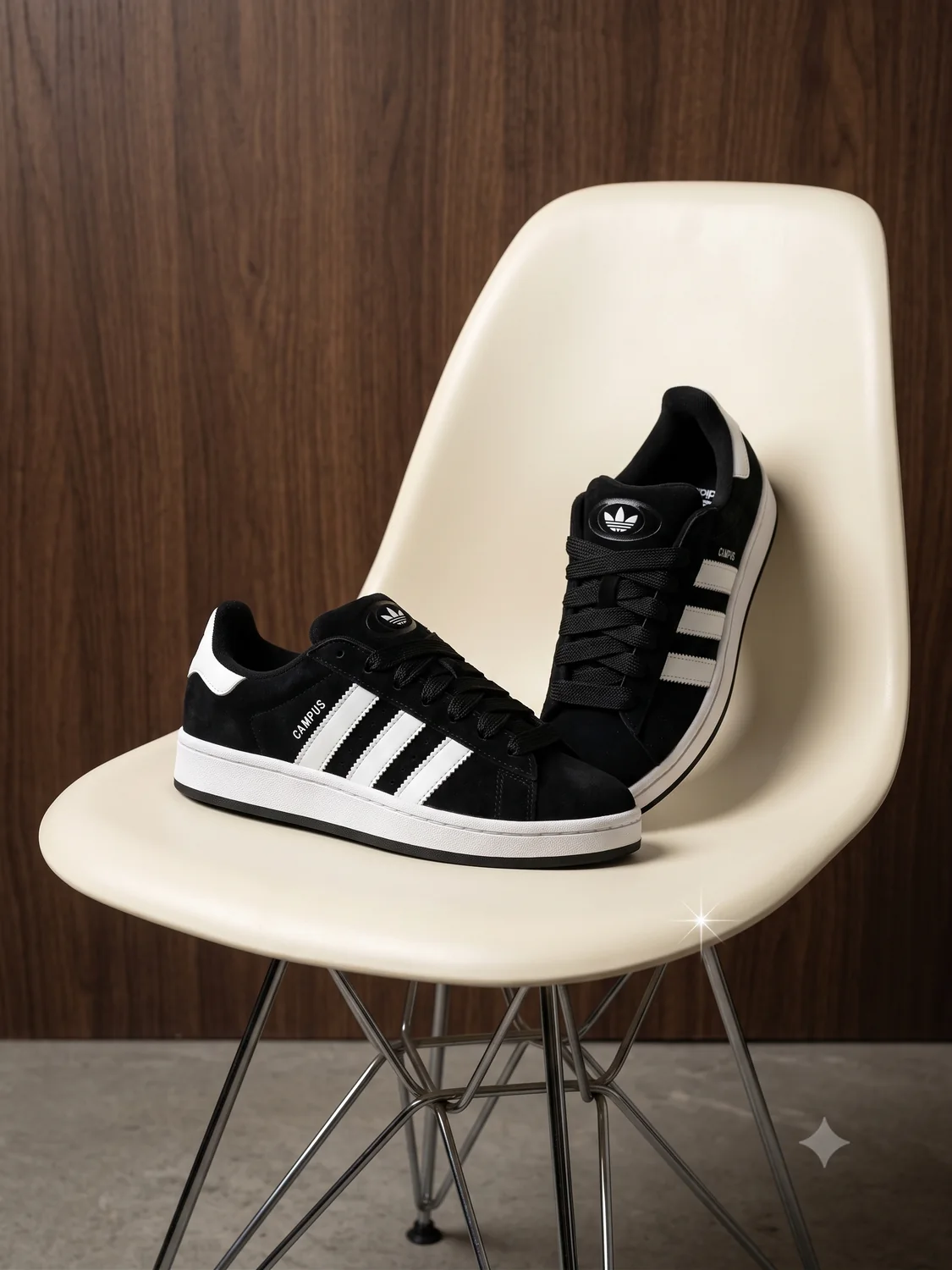 Adidas Campus Negro - Blanco