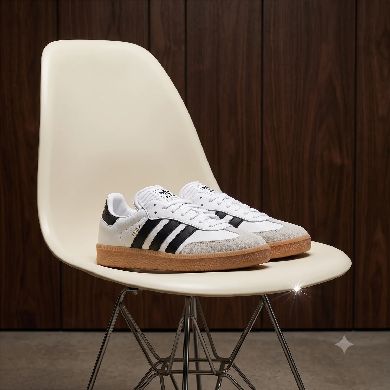 Adidas Samba - Blanco / Café