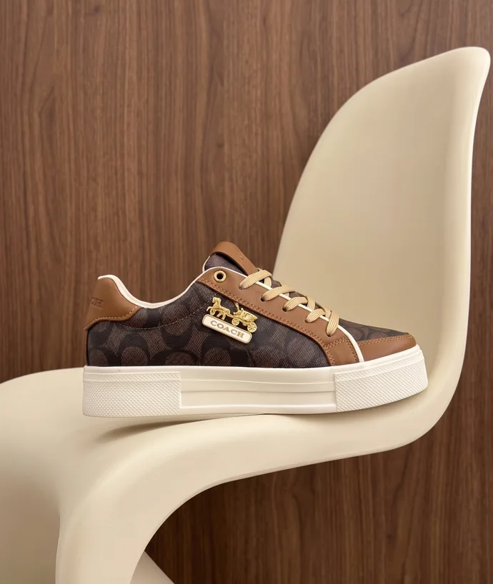Coach Lowline Plataforma Dama Café