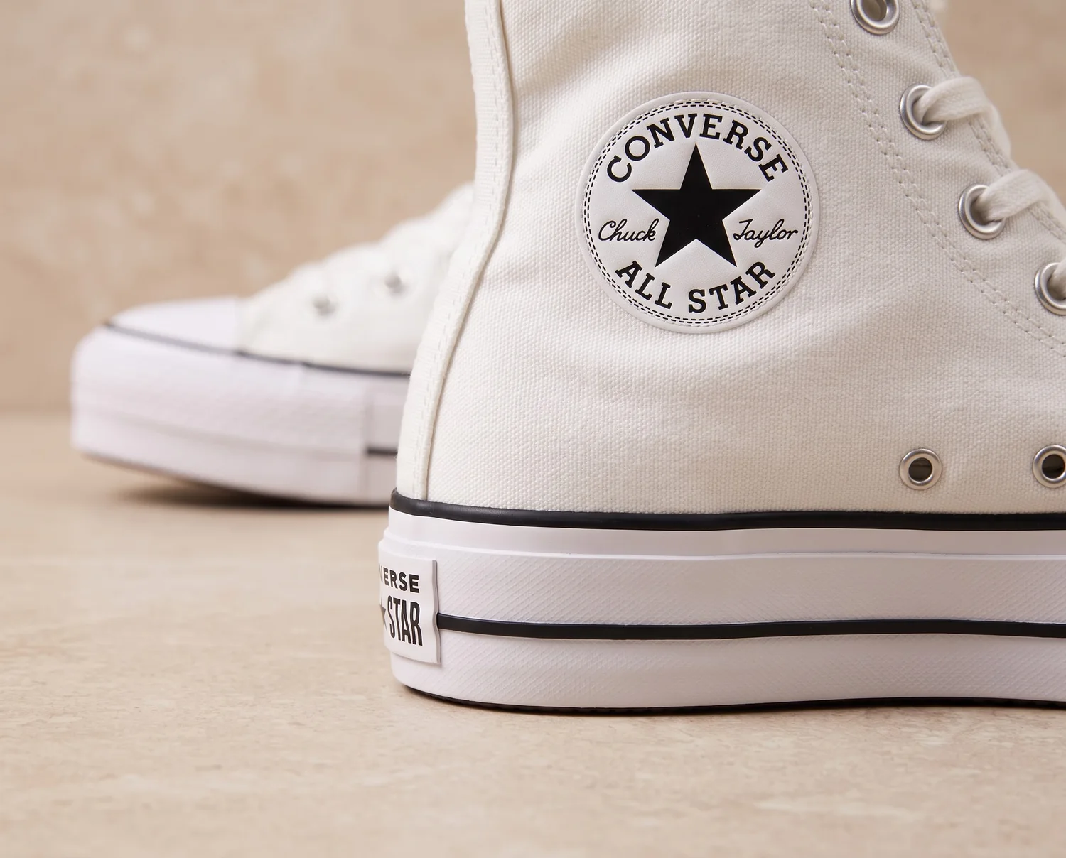 Converse Bota Beige - detalle