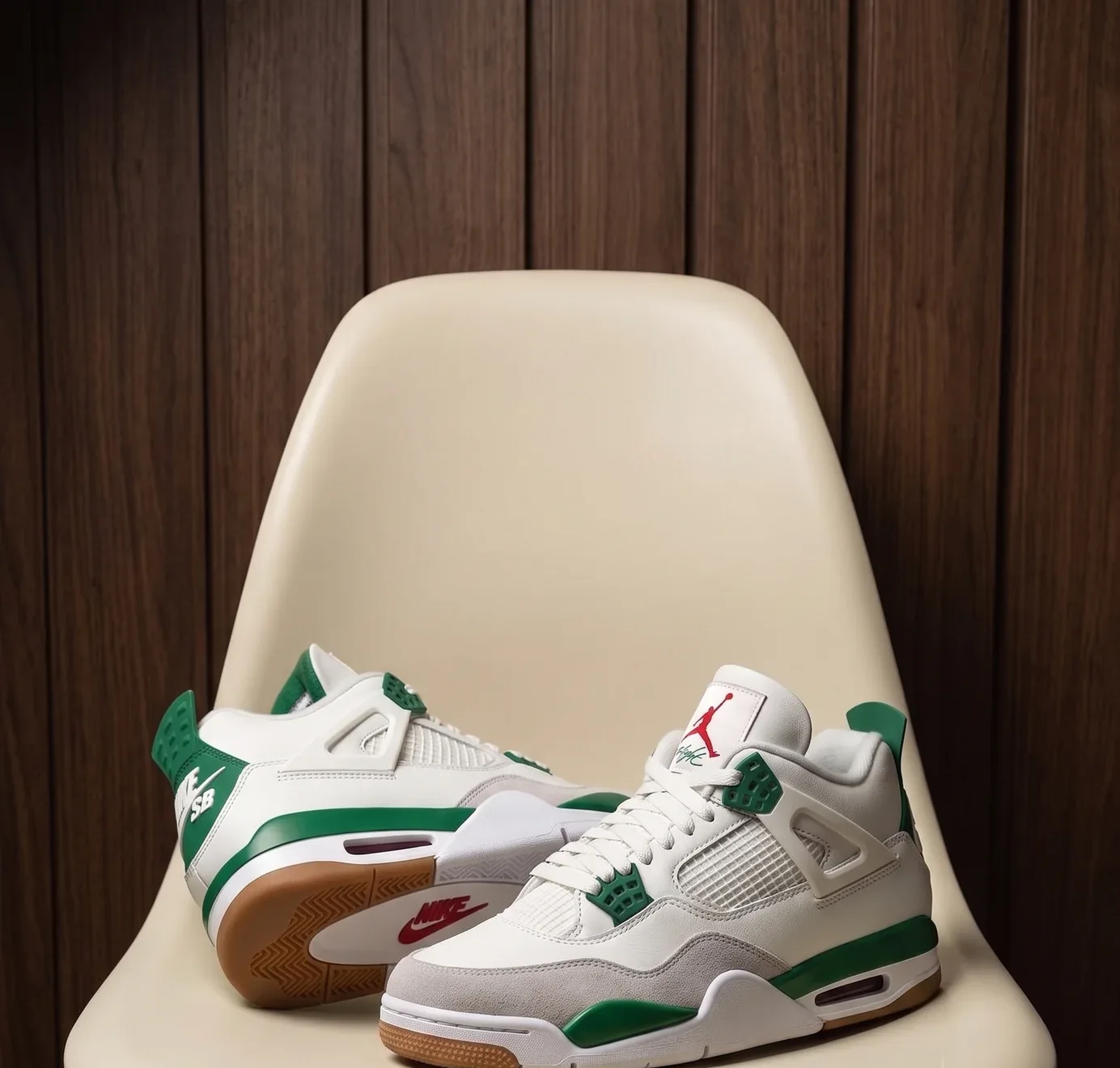 Jordan Retro 4 Blanco - Verde
