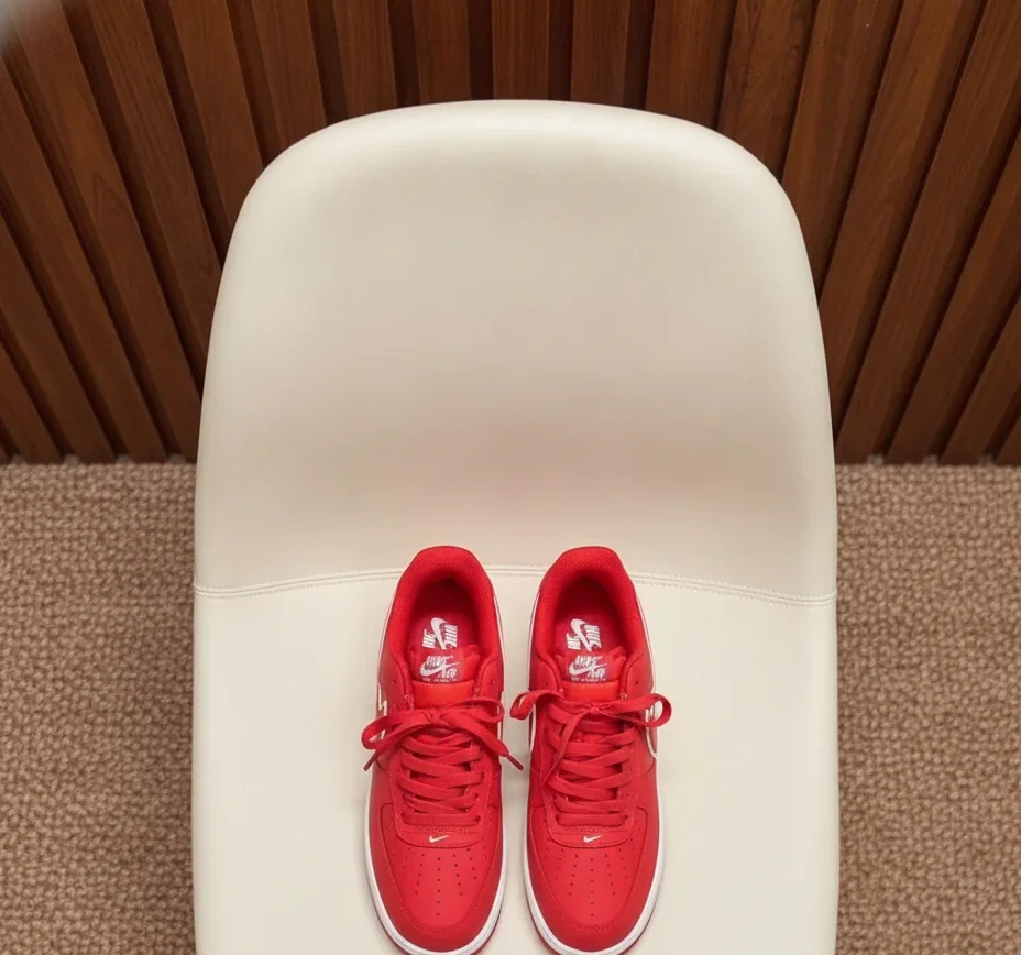 Nike Air Force 1 Rojo - Blanco
