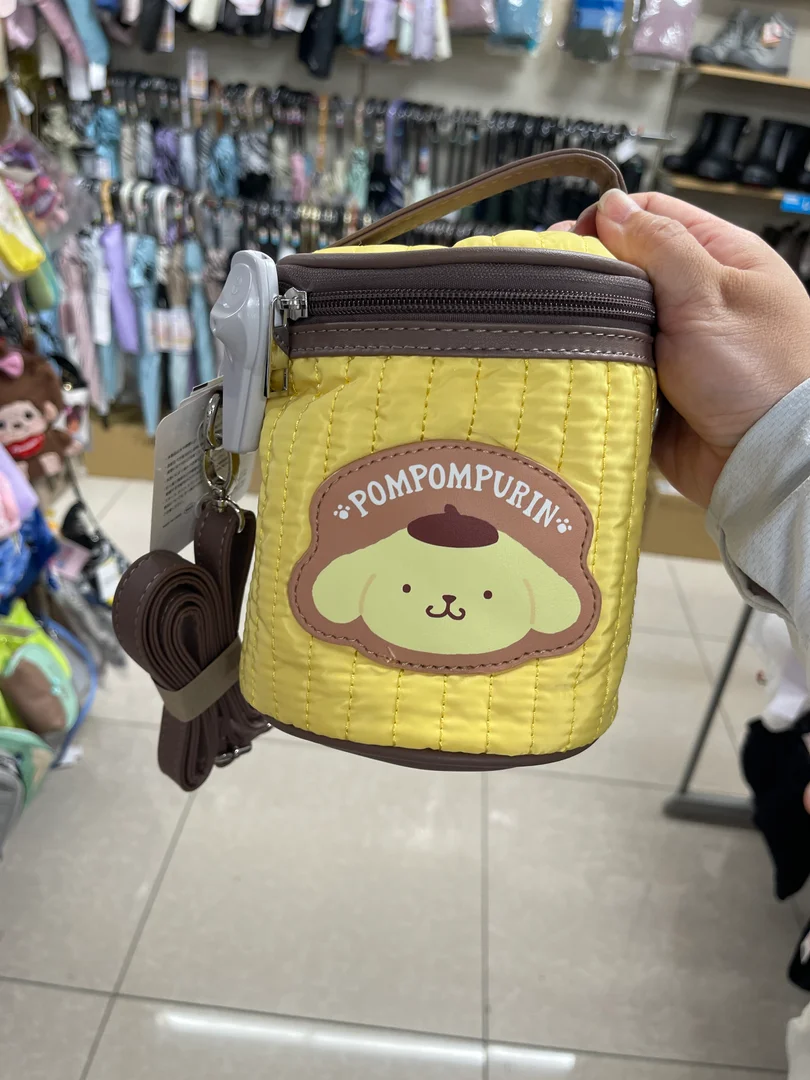 Pompompurin 布甸狗絎縫圓筒斜孭袋