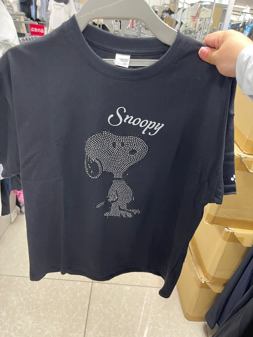 Snoopy 燙鑽圖案短袖 T-shirt